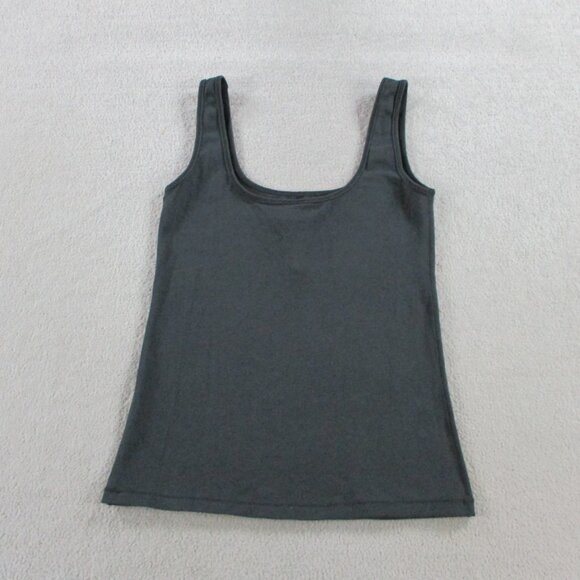 SKIMS Cotton Jersey Tank Womens Small Soot Black Casual Shirt Crop Top NWT NEW - Picture 3 of 10